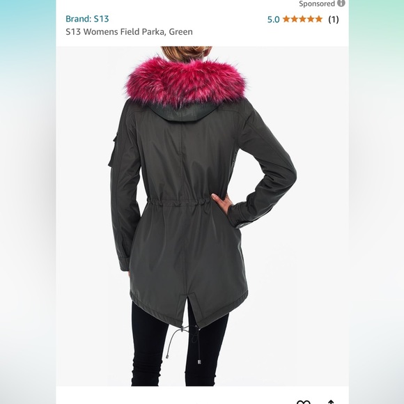💓Hot pink fur S 13 down jacket💗 Nordstrom - Picture 2 of 6
